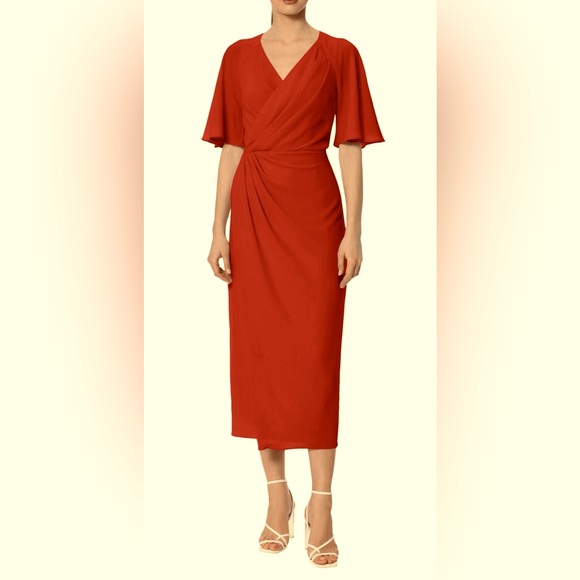 maggy london side drape midi dress Maggy London Side Drape Midi Dress